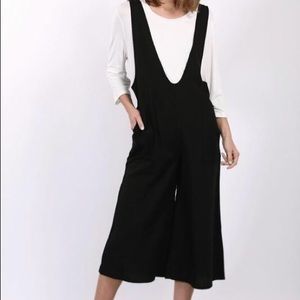 Black wide leg jumpsuit